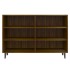 Aparador de madera de ingeniería marrón roble 103,5x35x70