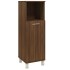 Armario de baño madera contrachapada roble marrón 30x30x95