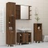 Armario de baño madera contrachapada roble marrón 30x30x95