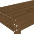 Banco de jardín madera maciza de pino marrón miel 110x38x45