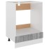 Armario de horno cocina madera ingeniería gris 60x46x81,5