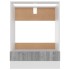 Armario de horno cocina madera ingeniería gris 60x46x81,5