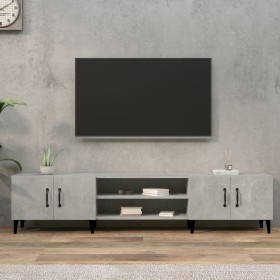 Mueble de TV madera contrachapada gris hormigón 180x31,5x40
