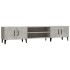 Mueble de TV madera contrachapada gris hormigón 180x31,5x40