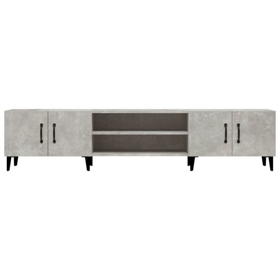 Mueble de TV madera contrachapada gris hormigón 180x31,5x40