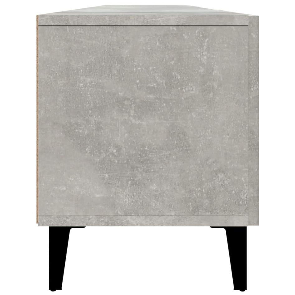Mueble de TV madera contrachapada gris hormigón 180x31,5x40