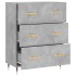 Aparador de madera de ingeniería gris hormigón 69,5x34x90