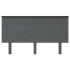 Cabecero de cama madera maciza de pino gris 144x6x82,5