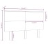 Cabecero de cama madera maciza de pino gris 144x6x82,5