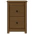 Mesita de noche madera maciza de pino marrón miel 40x35x61,5