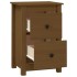 Mesita de noche madera maciza de pino marrón miel 40x35x61,5