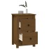 Mesita de noche madera maciza de pino marrón miel 40x35x61,5