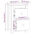 Mesita de noche madera maciza de pino marrón miel 40x35x61,5