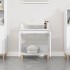 Armario para lavabo madera contrachapada blanco 58x33x60