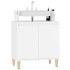 Armario para lavabo madera contrachapada blanco 58x33x60