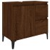 Armario de baño madera contrachapada marrón roble 65x33x60