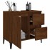 Armario de baño madera contrachapada marrón roble 65x33x60