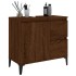 Armario de baño madera contrachapada marrón roble 65x33x60