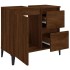 Armario de baño madera contrachapada marrón roble 65x33x60