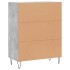 Aparador de madera de ingeniería gris hormigón 69,5x34x90