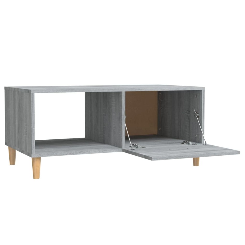 Mesa de centro madera de ingeniería gris Sonoma 89,5x50x40