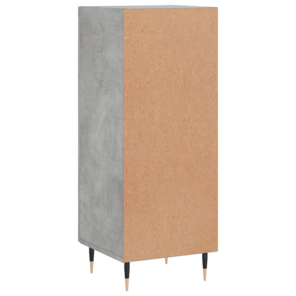 Aparador de madera contrachapada gris hormigón 34,5x34x90