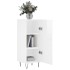Aparador de madera contrachapada blanco brillante 34,5x34x90