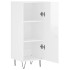 Aparador de madera contrachapada blanco brillante 34,5x34x90