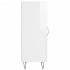 Aparador de madera contrachapada blanco brillante 34,5x34x90