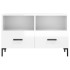 Mueble de TV madera contrachapada blanco brillo 80x36x50