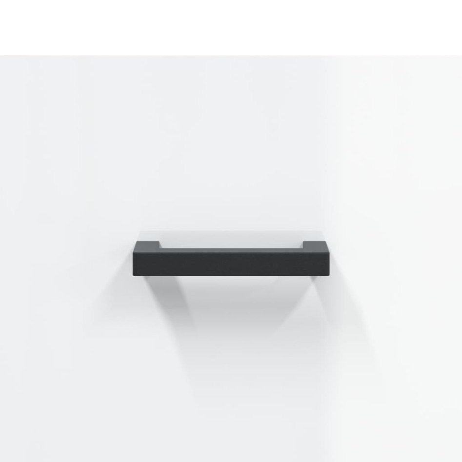 Mueble de TV madera contrachapada blanco brillo 80x36x50