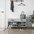 Banco zapatero madera de ingeniería gris hormigón 102x35x55