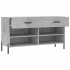 Banco zapatero madera de ingeniería gris hormigón 102x35x55