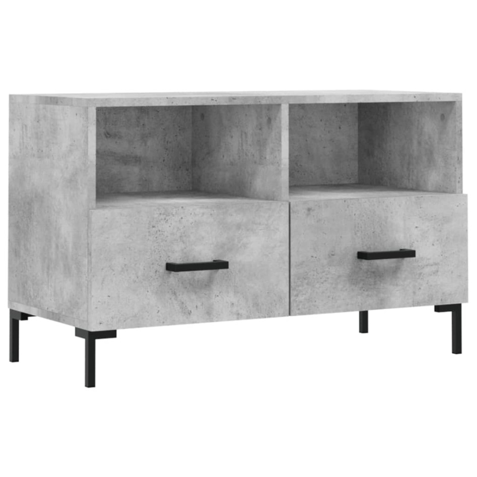 Mueble para TV madera contrachapada gris hormigón 80x36x50