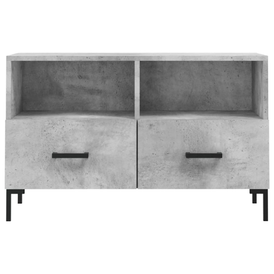 Mueble para TV madera contrachapada gris hormigón 80x36x50