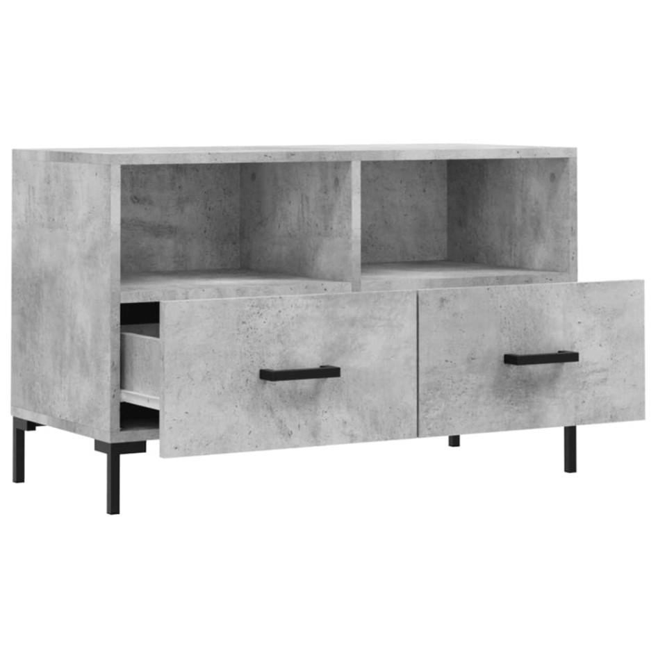 Mueble para TV madera contrachapada gris hormigón 80x36x50