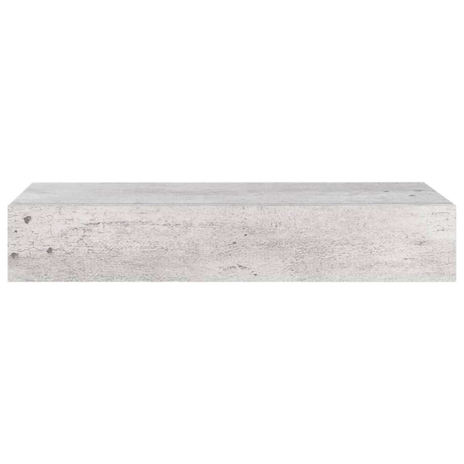 Estante de pared con cajón 2 uds MDF gris hormigón