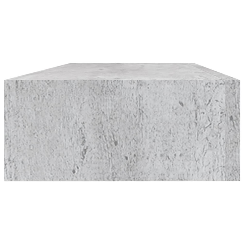 Estante de pared con cajón 2 uds MDF gris hormigón