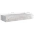 Estante de pared con cajón 2 uds MDF gris hormigón