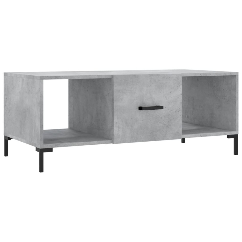 Mesa de centro madera contrachapada gris hormigón 102x50x40