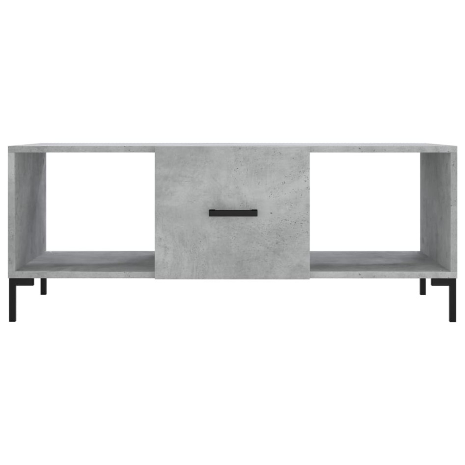 Mesa de centro madera contrachapada gris hormigón 102x50x40