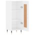 Aparador de madera contrachapada blanco brillante 34,5x34x90