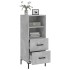 Aparador de madera contrachapada gris hormigón 34,5x34x90