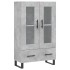 Aparador alto madera de ingeniería gris hormigón 69,5x31x115