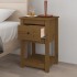 Mesitas de noche 2 uds madera de pino marrón miel 40x35x61,5