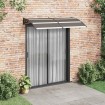Marquesina de puerta PC negro 200x100 cm