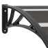 Marquesina de puerta PC negro 200x100