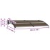 Marquesina de puerta PC negro 200x100