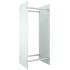 Leñero de vidrio templado blanco 40x35x100