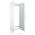 Leñero de vidrio templado blanco 40x35x100